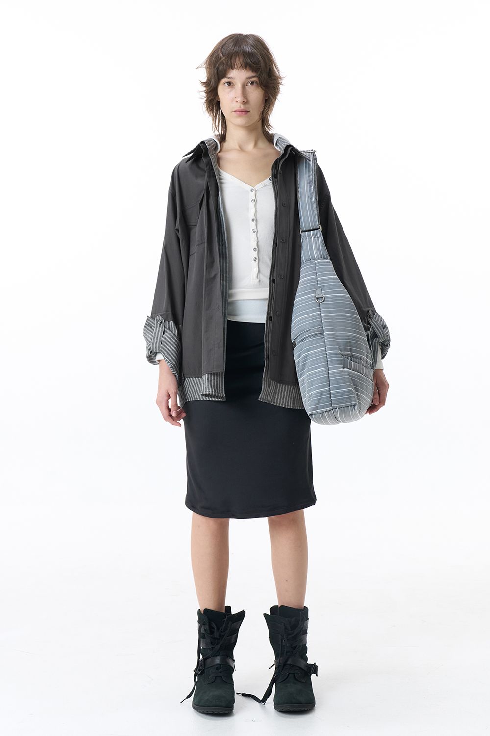 [ Pre-order ] Stripe Pocket Cross Bag