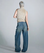 [ Pre-order ] Sculptor Faux Fur Zip-Up Vest