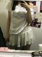 [ Rose同款 - 現貨 ] Glowny Province Eyelet Shorts