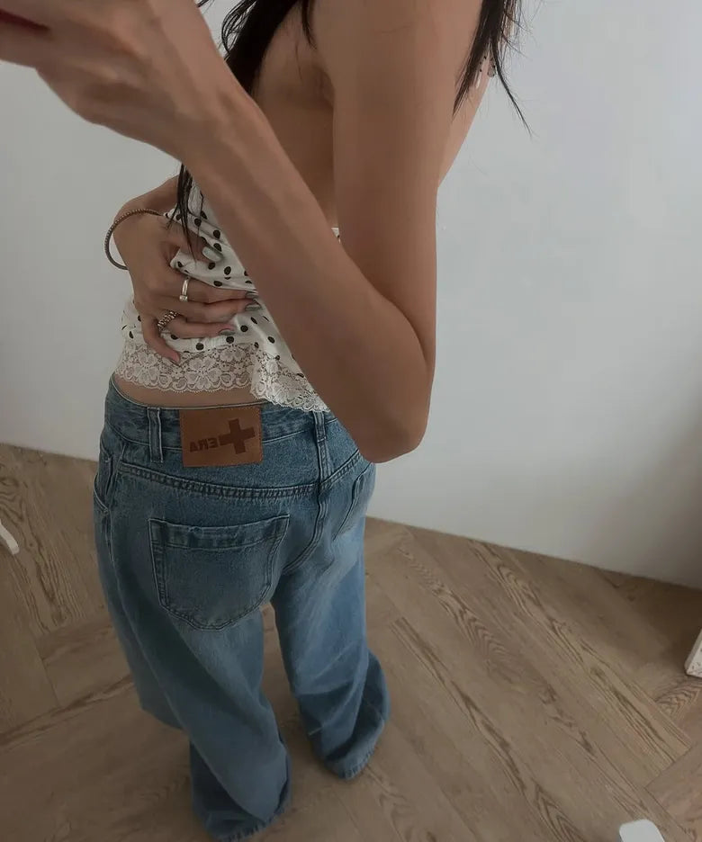 [ Jennie 同款 Pre-order ] Women Era Wide Fit Denim Pants