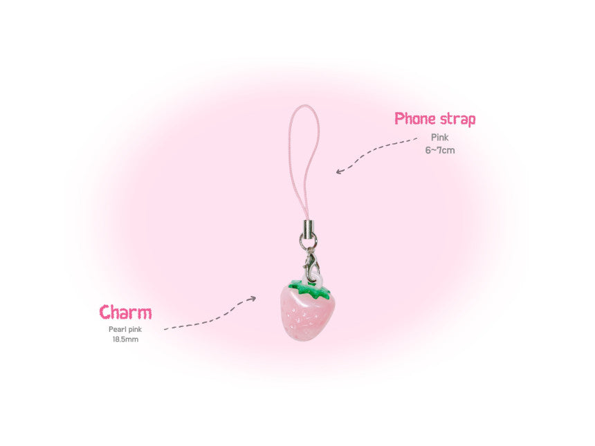[ Pre-order ] Pink Strawberry Phone Strap