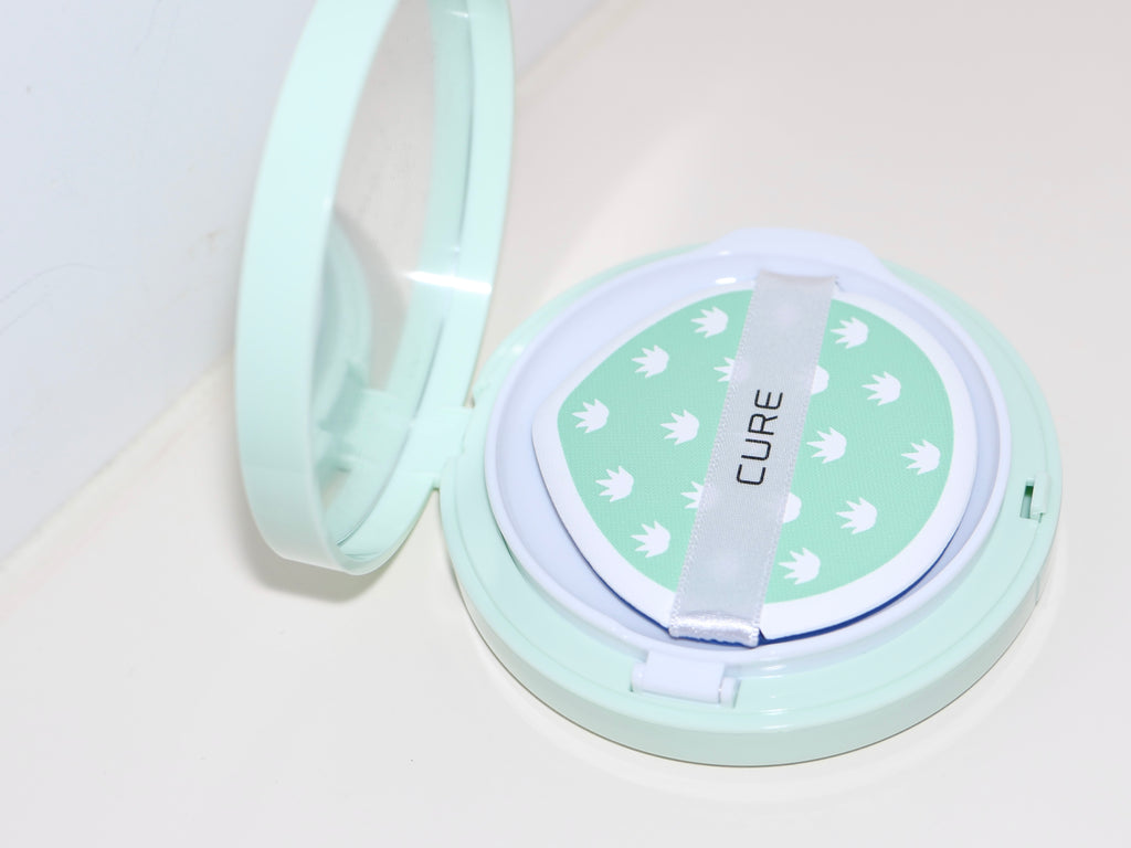 [ 店主推薦 - 來港中 ] Cure 涼感水潤溫和防曬氣墊 ( 全家都可以使用 ) Aqua Mild Cooling Sun Cushion SPF50+ PA++++
