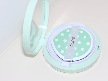 [ 店主推薦 Pre-order ] Cure 涼感水潤溫和防曬氣墊 ( 全家都可以使用 ) Aqua Mild Cooling Sun Cushion SPF50+ PA++++