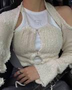 [ Pre-order ] Threetimes Jewel tank top cropped length