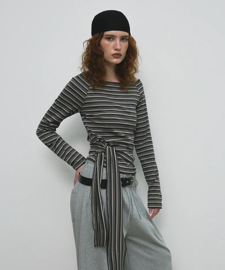 [ Pre-order ] Stripe Strap T-Shirt