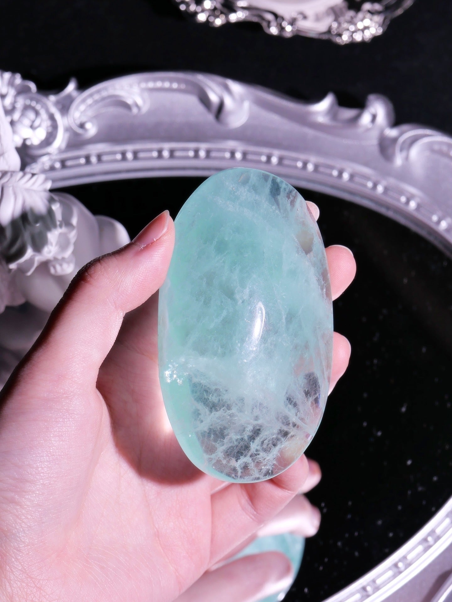 [ 現貨 ] TSCS028 綠營石手握 Natural Green Fluorite