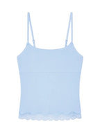 [ Pre-order ] Glowny Heart Lace Cami - Baby Blue