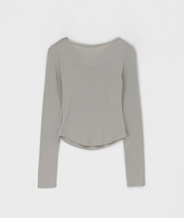 [ Pre-order ] Blackup Made Florem Gimo Drape Long Sleeve T-shirt