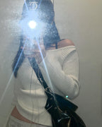 [ 現貨 ] 秋冬必入厚針織單膊側開上衣 Basil Unbalanced Shoulder Knit