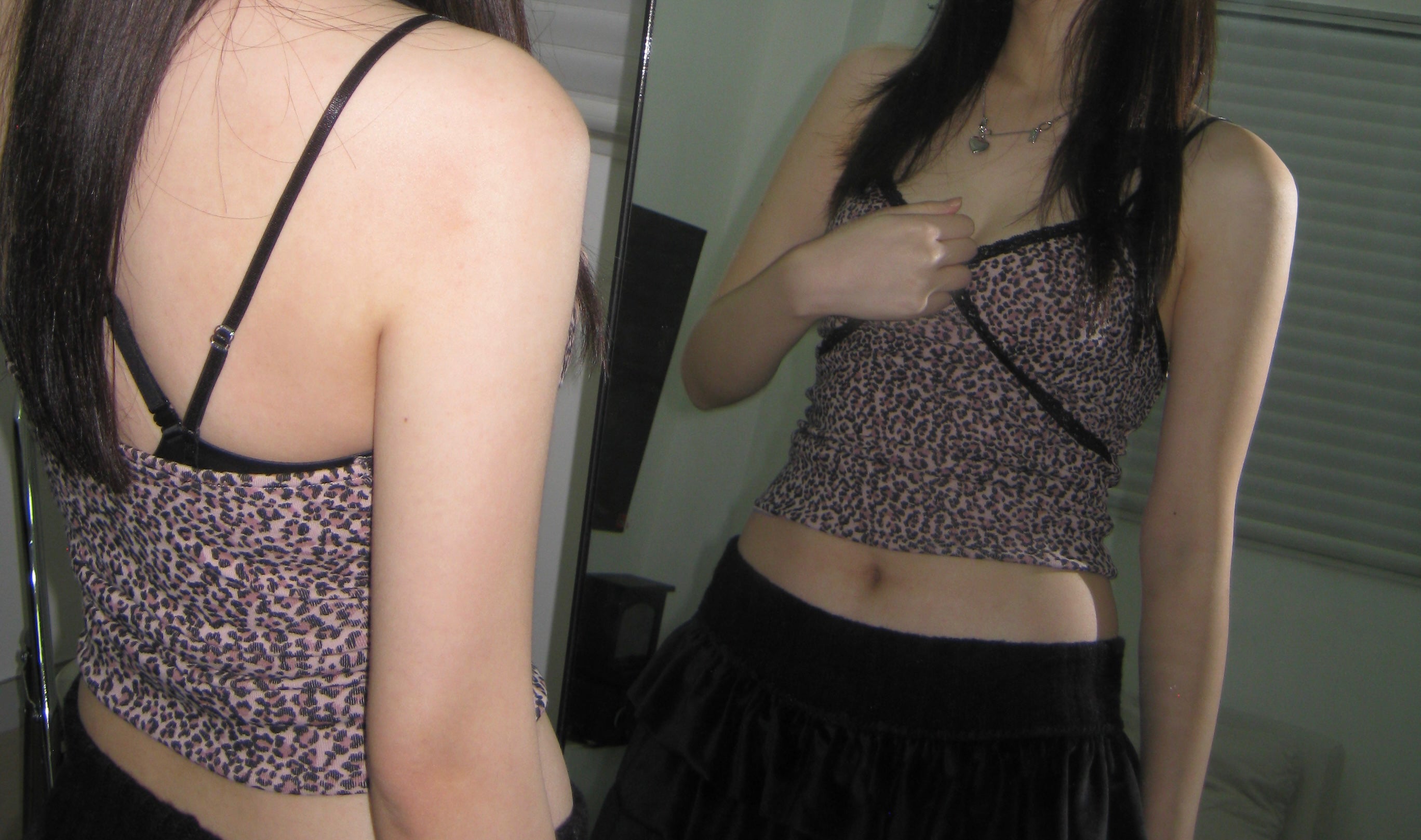 [ KR0460 ] 豹紋蕾絲背心三色入 Leopard Lace Top