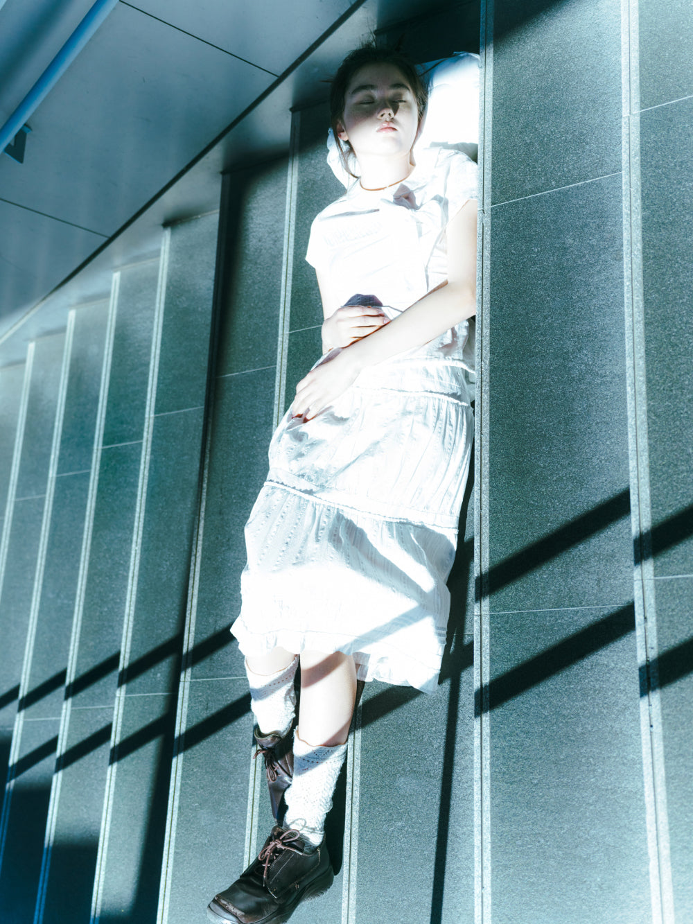 [ Pre-order ] Shirring Mid Skirt