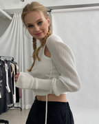 [ Pre-order ] Threetimes Jewel tank top cropped length