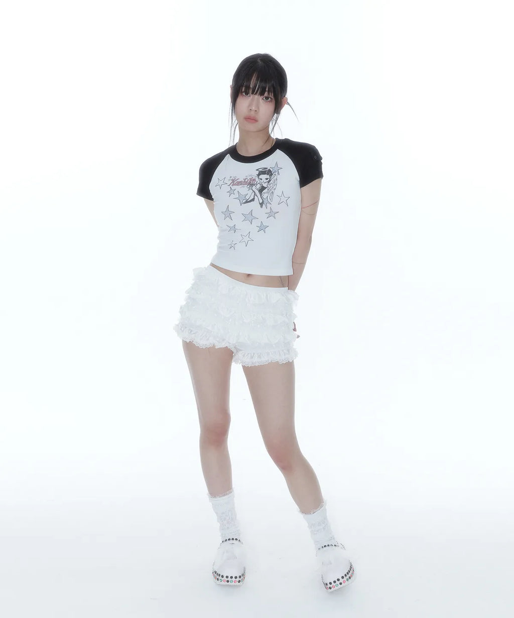 [ Pre-order ] Angelic Pocket Raglan T Shirt