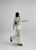 [ Pre-order ] Blackup Made Floppy Layered Lace Long Skirt