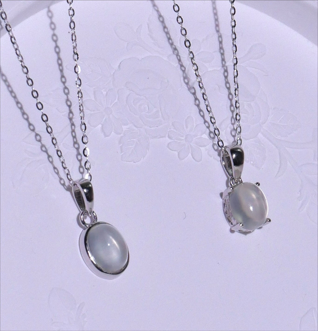 [ Pre-order ] TSC016 葡萄石純銀S925頸鏈 Natural Prehnite Silver Necklace