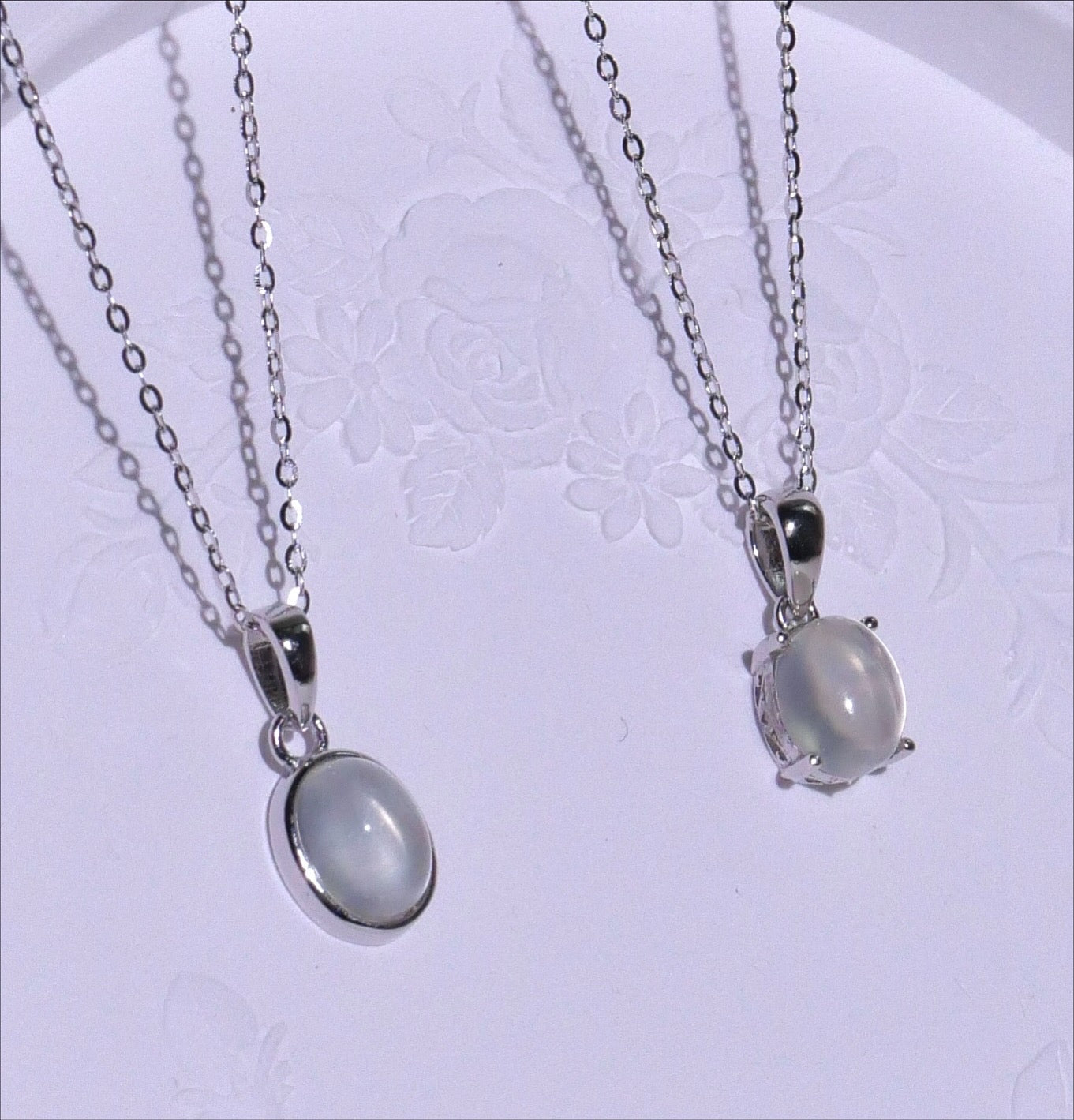 [ Pre-order ] TSC016 葡萄石純銀S925頸鏈 Natural Prehnite Silver Necklace