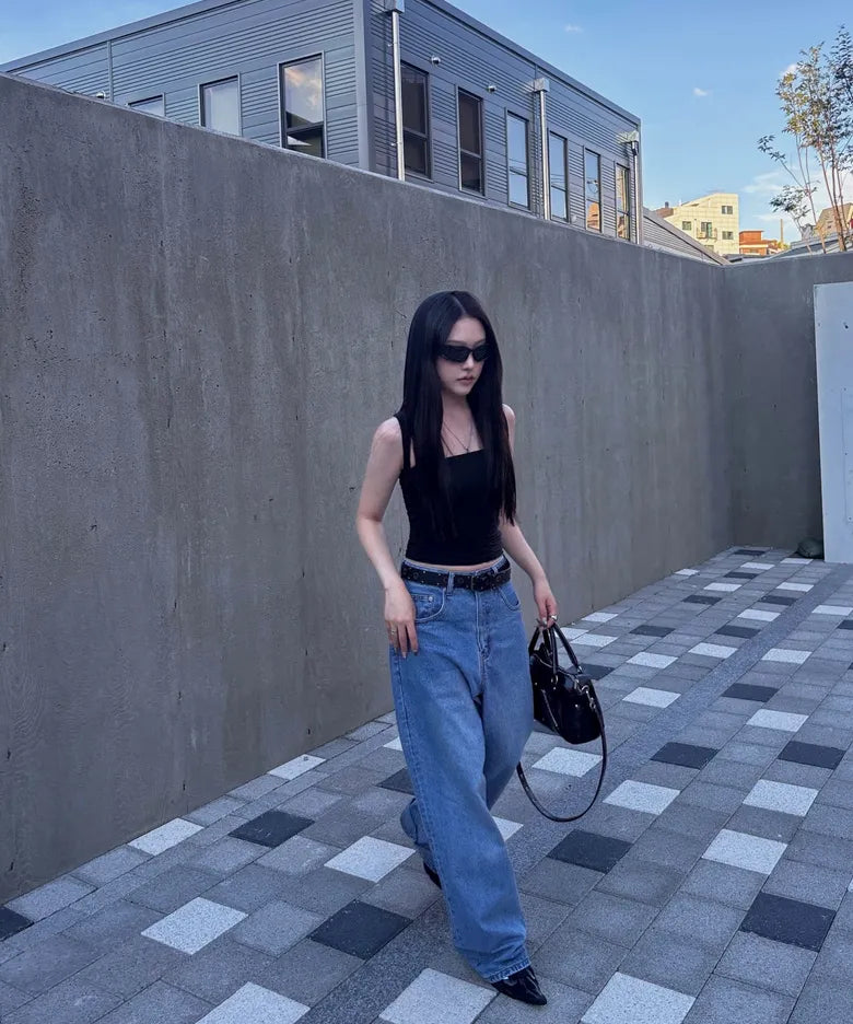 [ Jennie 同款 Pre-order ] Women Era Wide Fit Denim Pants