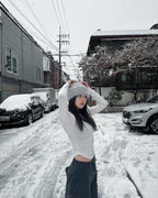 [ KR0457 ] 修身加絨扣鈕上衣三色入 Everyday Long Sleeve Top ( 內含薄絨 )