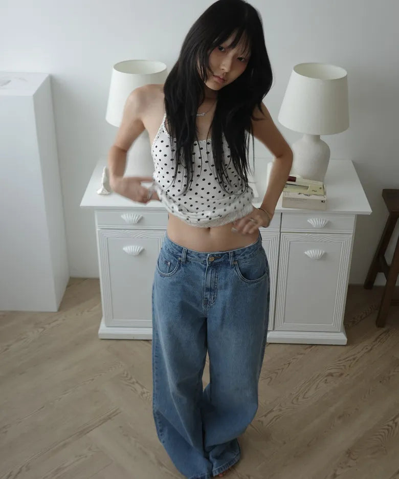 [ Jennie 同款 Pre-order ] Women Era Wide Fit Denim Pants