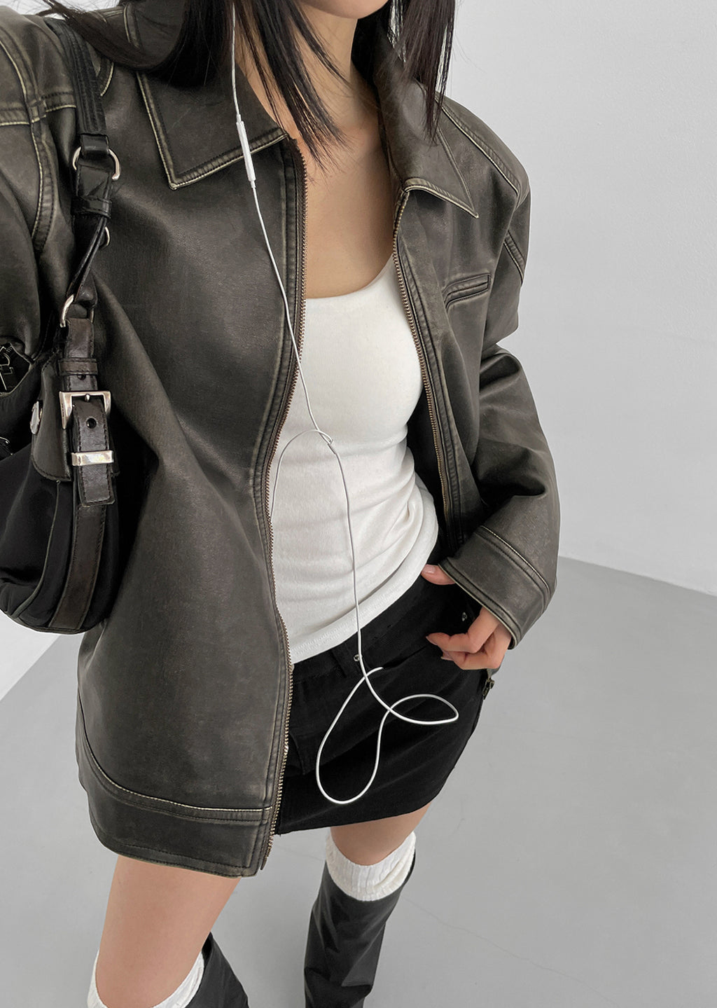 [ Pre-order ] Blackup Ann buck washing leather jacket