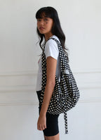 [ Pre-order ] 리버시블 보우 캔버스백 - 도트 블랙
