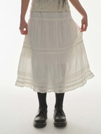 [ Pre-order ] Shirring Mid Skirt