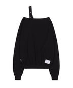 [ Pre-order ] Fancy Club One-Shoulder Buckle Sweatshirt