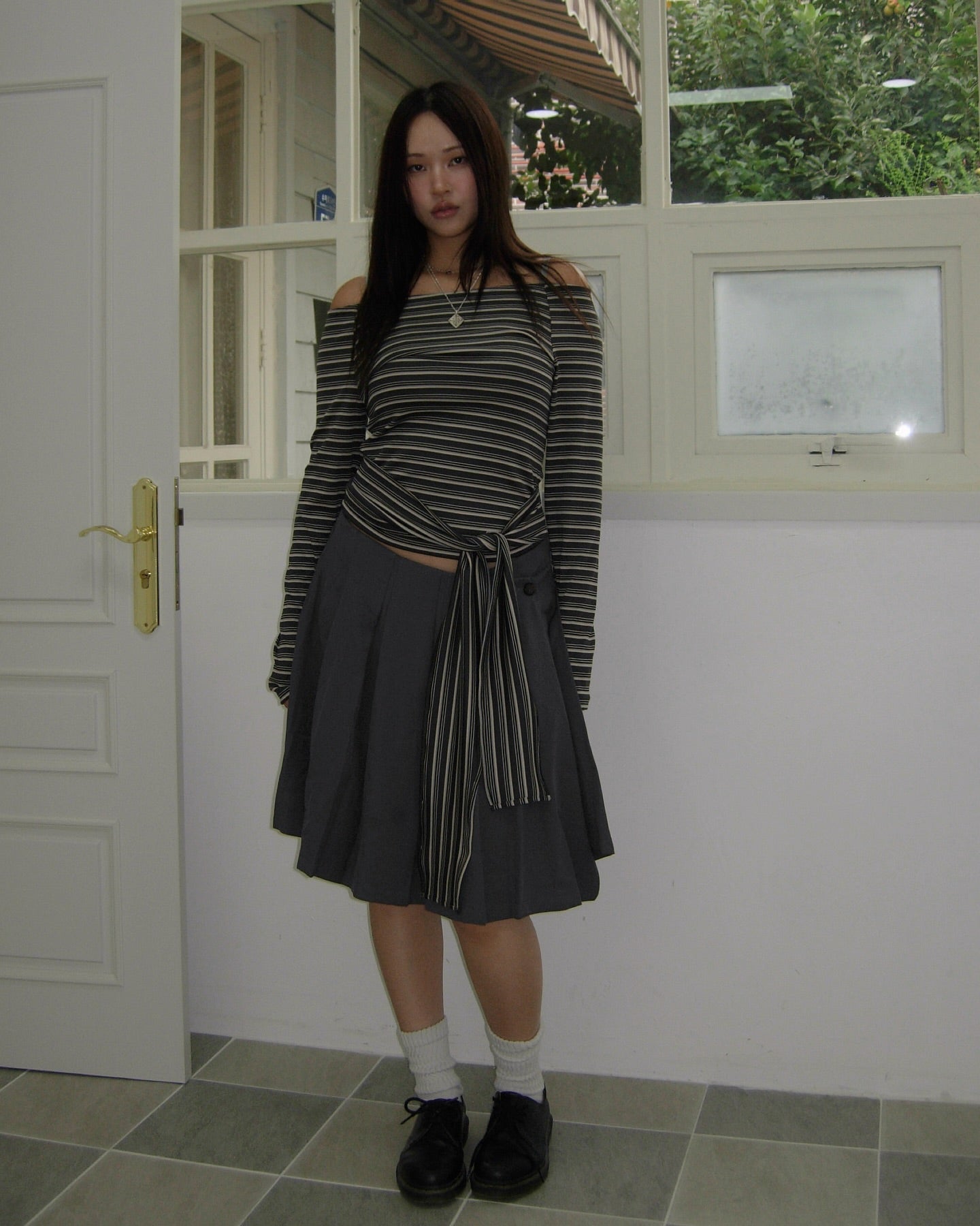 [ Pre-order ] Stripe Strap T-Shirt