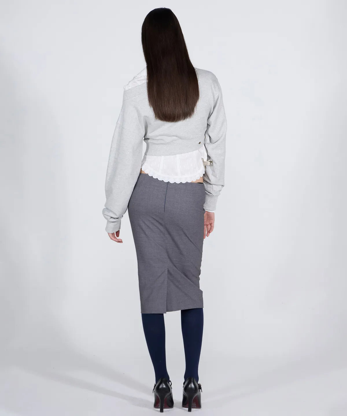 [ 現貨 ] Sculptor Off-Shoulder Cropped Sweatshirt