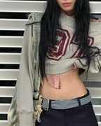 [ 現貨 ] Sculptor Off-Shoulder Cropped Sweatshirt