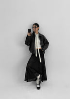 [ Pre-order ] Blackup Made Floppy Layered Lace Long Skirt