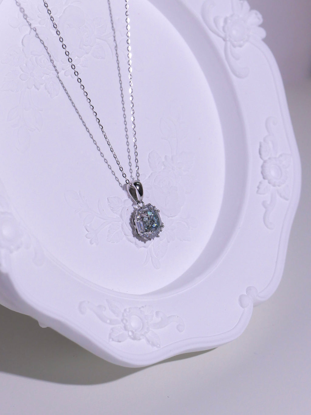 [ 現貨 ] TSC017 設計款莫桑石純銀S925頸鏈