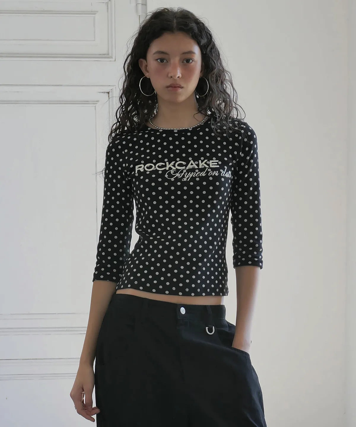 [ Pre-order ] Rockcake Hyped Dots Graphic Top