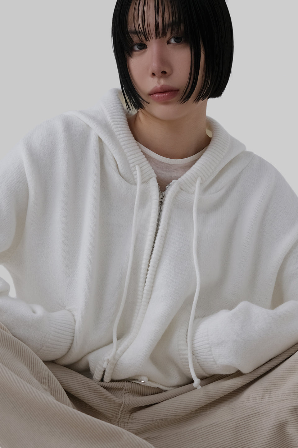 [ 已停產 ] Casual Knit Hood Zip-up