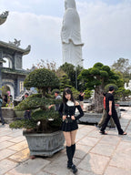 [ Pre-order ] Threetimes One-shoulder button tee