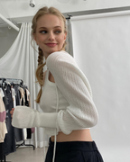 [ Pre-order ] Threetimes Jewel tank top cropped length