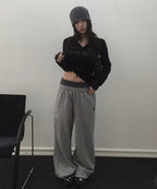 [ Pre-order ] Rockcake Check Layered 96 Wide 2way Jogger