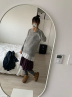 [ 店主推薦 Pre-order ] PWC JERSEY SHIRRING TIERED MIDI SKIRT