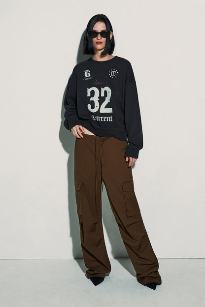[ 已停產 ] CURRENT 32 football sweatshirt (charcoal)