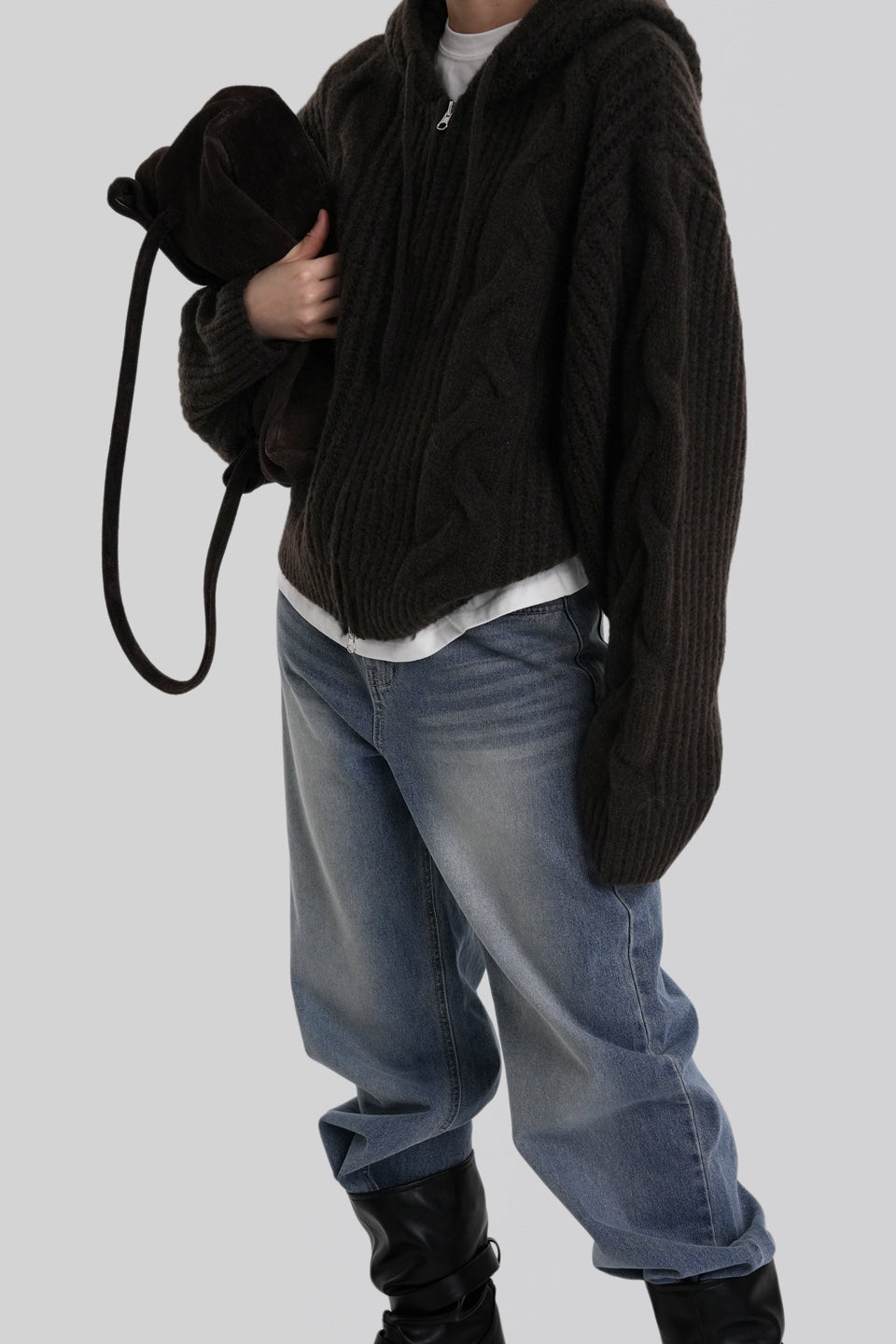 [ Pre-order ] Autumn Made Wool cable Hood Knit