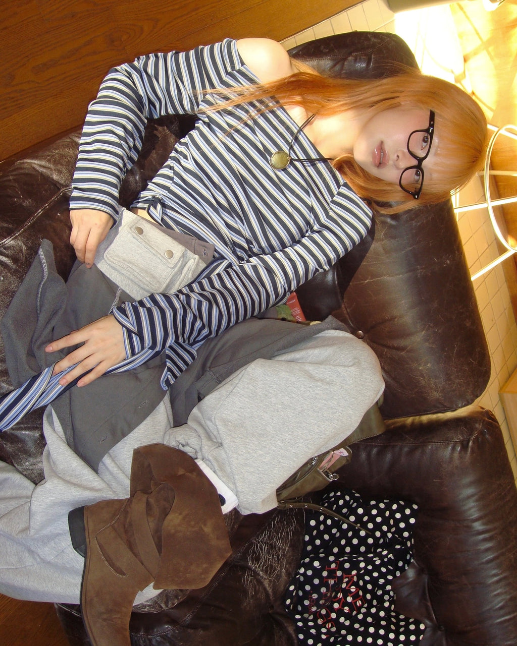 [ Pre-order ] Stripe Strap T-Shirt