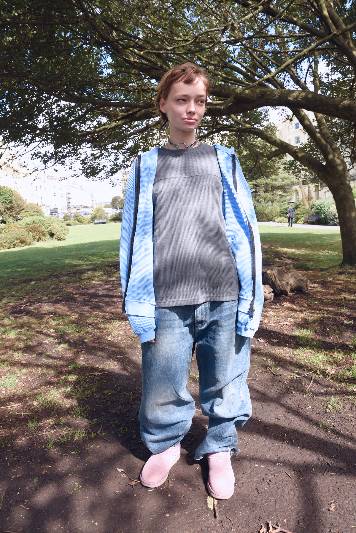 [ Pre-order ] 134340 Vintage Laser Denim Pants Blue