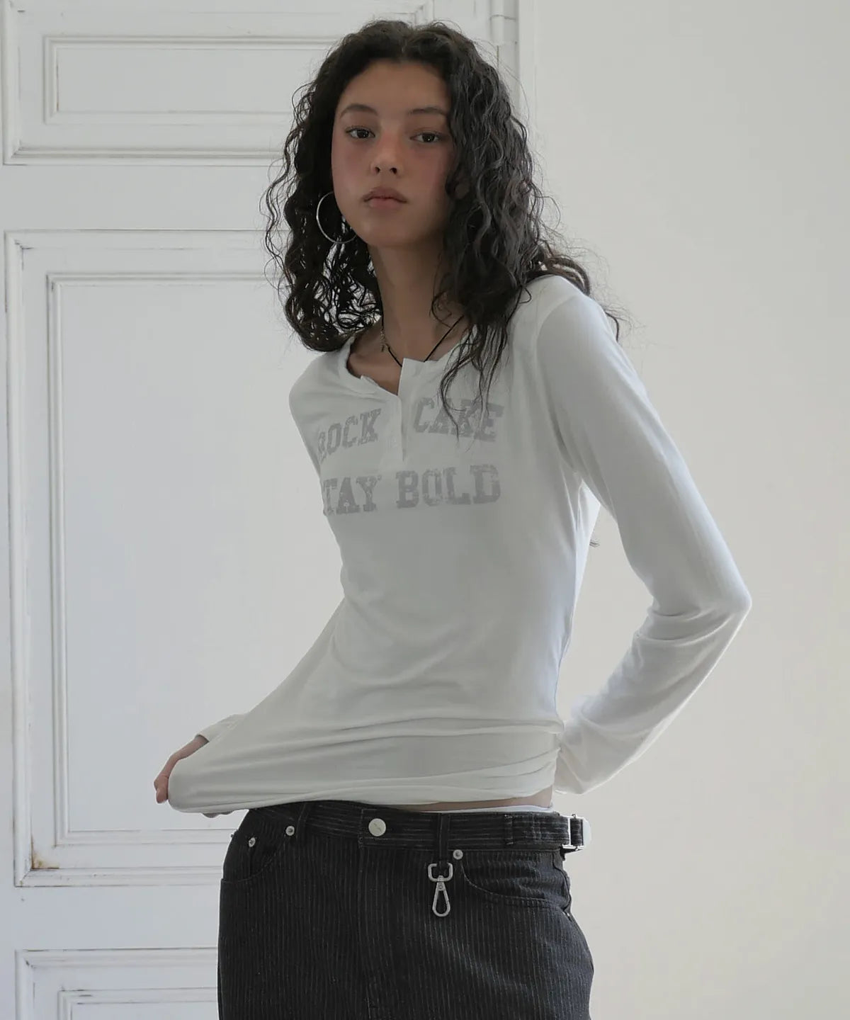 [ Pre-order ] Rockcake Classic Henly Neck Top