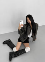 [ Pre-order ] Blackup Ann buck washing leather jacket