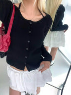 [ 店主推薦 Pre-order ] Blackup Sherin Cancan Mini Skirt Pants