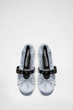 [ Pre-order ] Khiho Satin Shirring Ballerina Flats