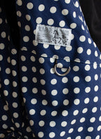 [ Pre-order ] 리버시블 보우 캔버스백 - 도트 네이비