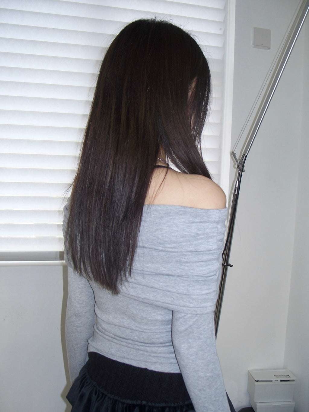 [ KR0472 清貨 ] 超顯瘦一字膊露肩修身長袖上衣四色入  V-day Off-shoulder Top