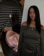[ Pre-order ] Stripe Strap T-Shirt