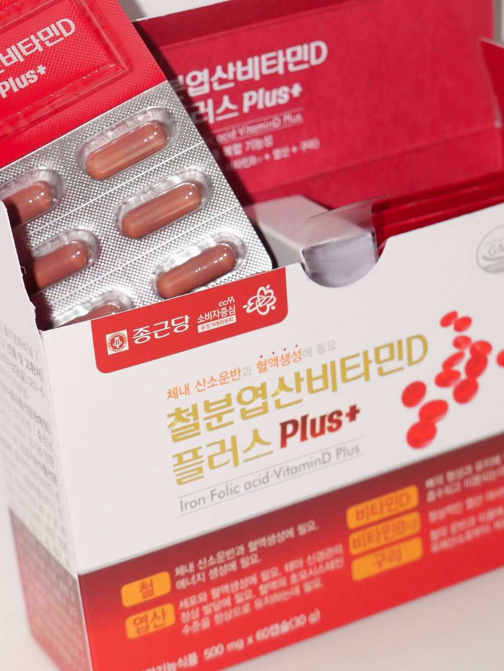 [ 店主推薦 Pre-order ] 鍾根堂鐵葉酸維他命D膠囊PLUS 60片